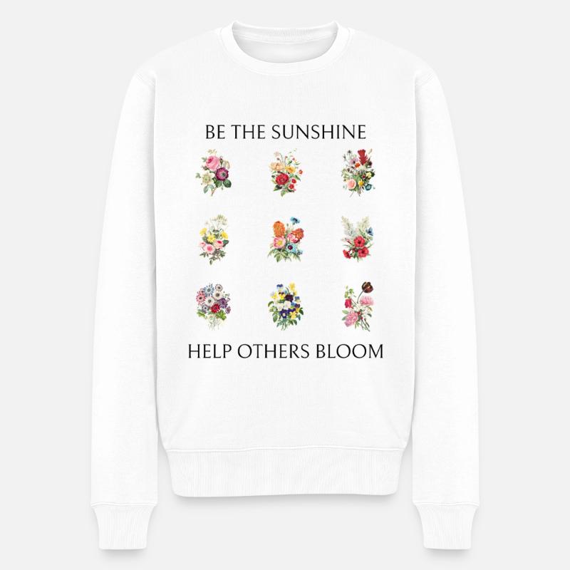 Soyez le soleil et aidez les autres - Pull Premium bio Homme - blanc