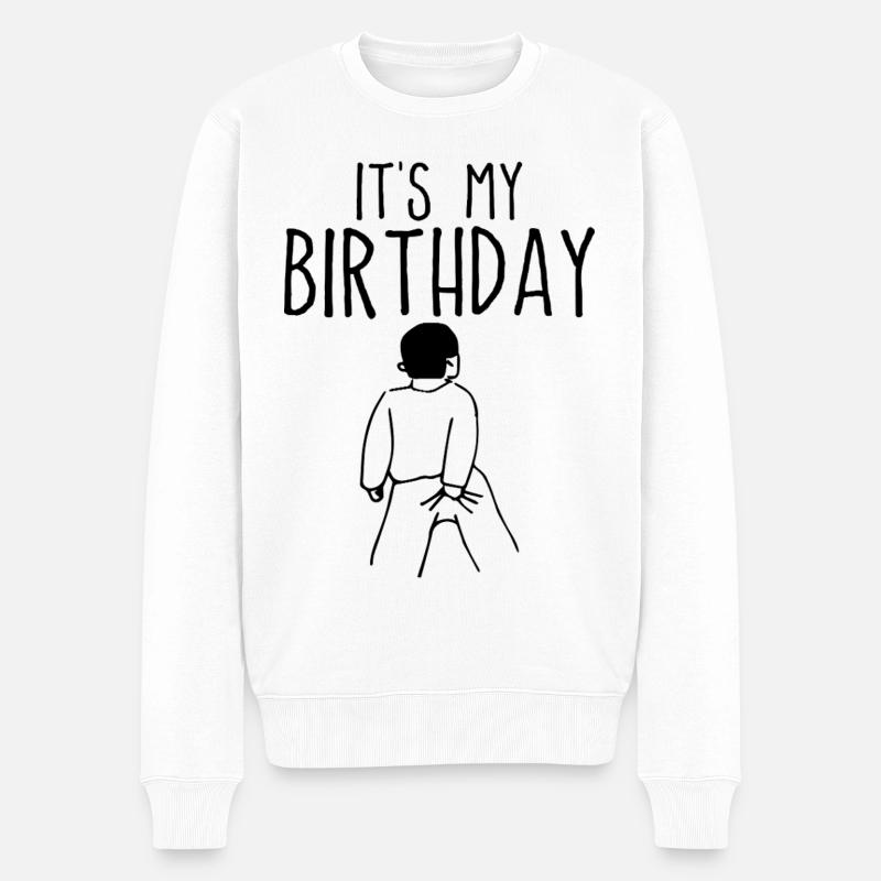 it's my birthday - Pull Premium bio Homme - blanc