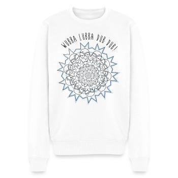 Rick And Morty Wubba Lubba Dub Dub Spruch - Männer Premium Bio Pullover - Weiß - Vorne - Thijin (182cm)