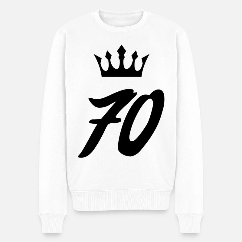 70 Couronne de numéros - Pull Premium bio Homme - blanc