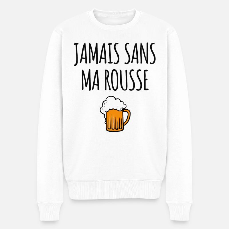 Jamais sans ma rousse - Pull Premium bio Homme - blanc