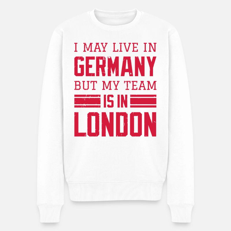London - Männer Premium Bio Pullover - Weiß