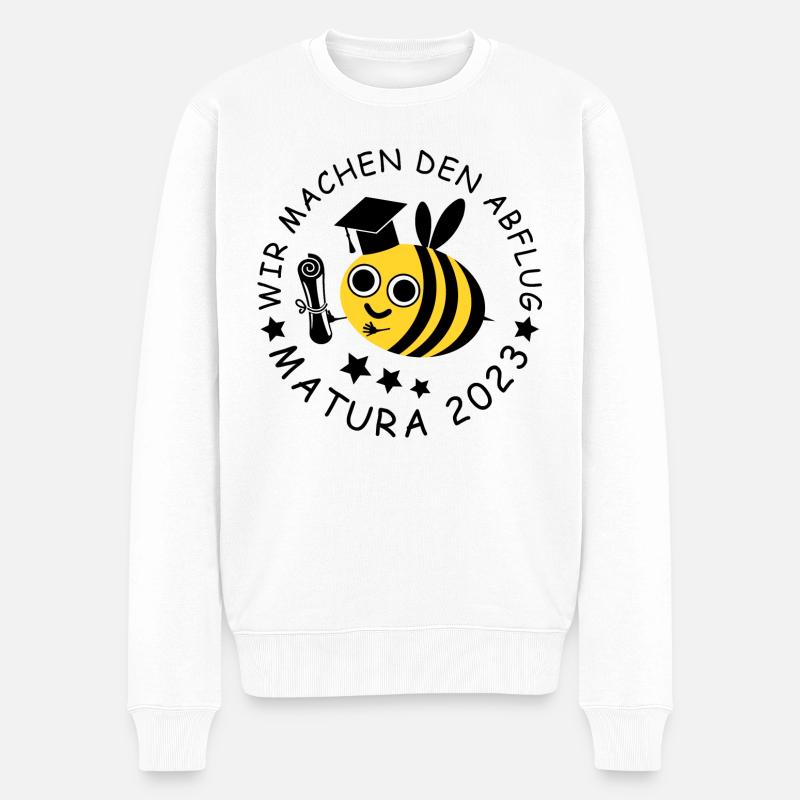 Matura 2023 - Männer Premium Bio Pullover - Weiß