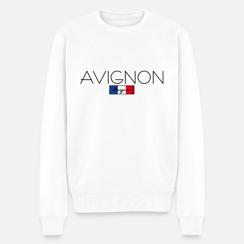 AVIGNON FRANKREICH URLAUB SOMMER PARTY (b) - Männer Premium Bio Pullover - Weiß