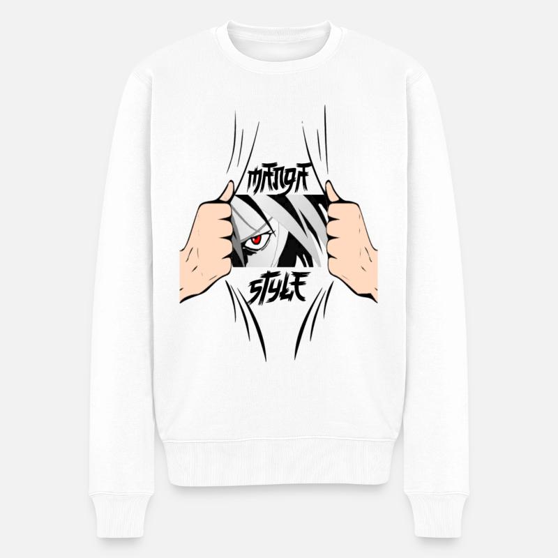 Design Manga - Pull Premium bio Homme - blanc