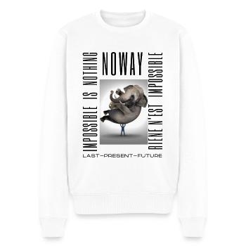 Noway - Rien n'est impossible - Pull Premium bio Homme - blanc - Devant - Thijin (182cm)