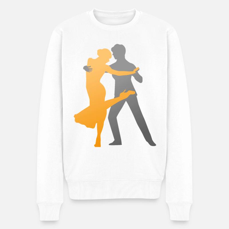 Queer Tango - Männer Premium Bio Pullover - Weiß