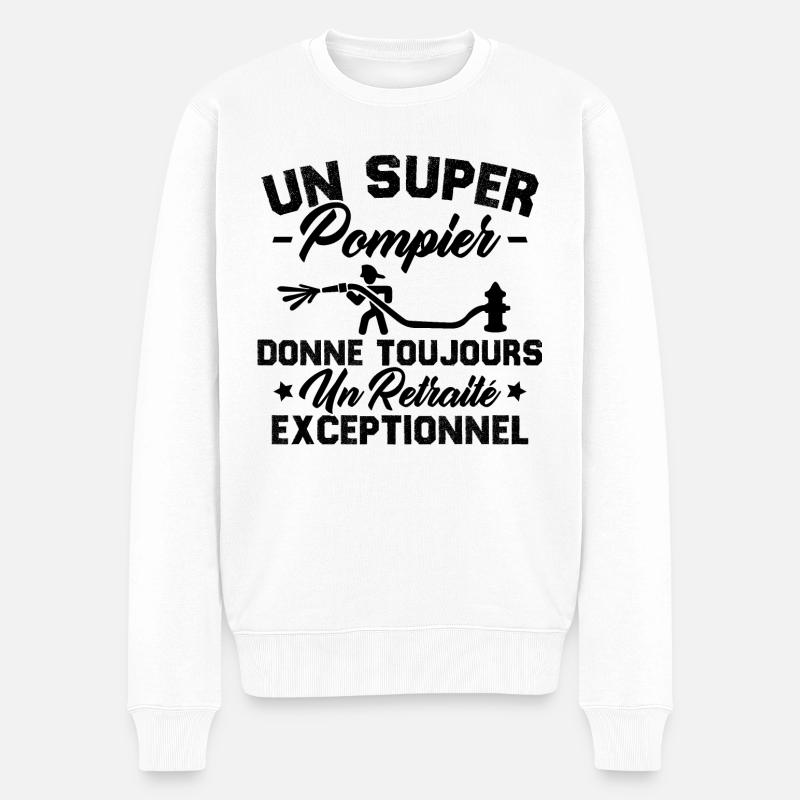 Super pompier donne toujours retraité exceptionnel - Pull Premium bio Homme - blanc