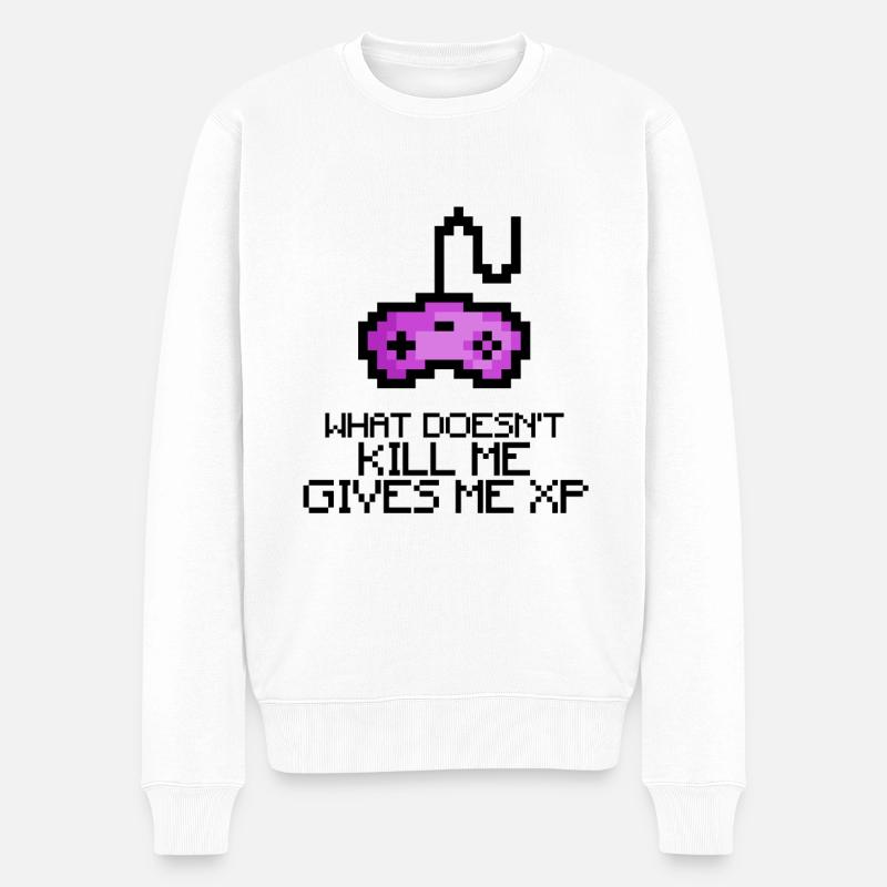 Gamerin Gamer Gaming - Männer Premium Bio Pullover - Weiß