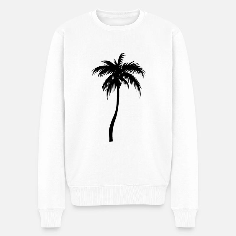 Palmier palmier - Pull Premium bio Homme - blanc
