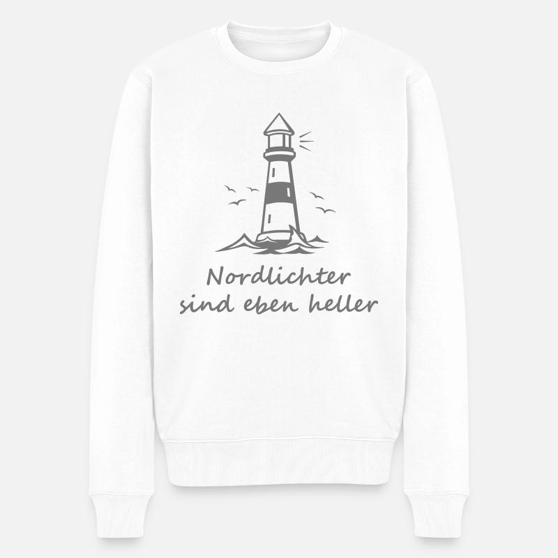 Nordlichter sind eben heller - Männer Premium Bio Pullover - Weiß