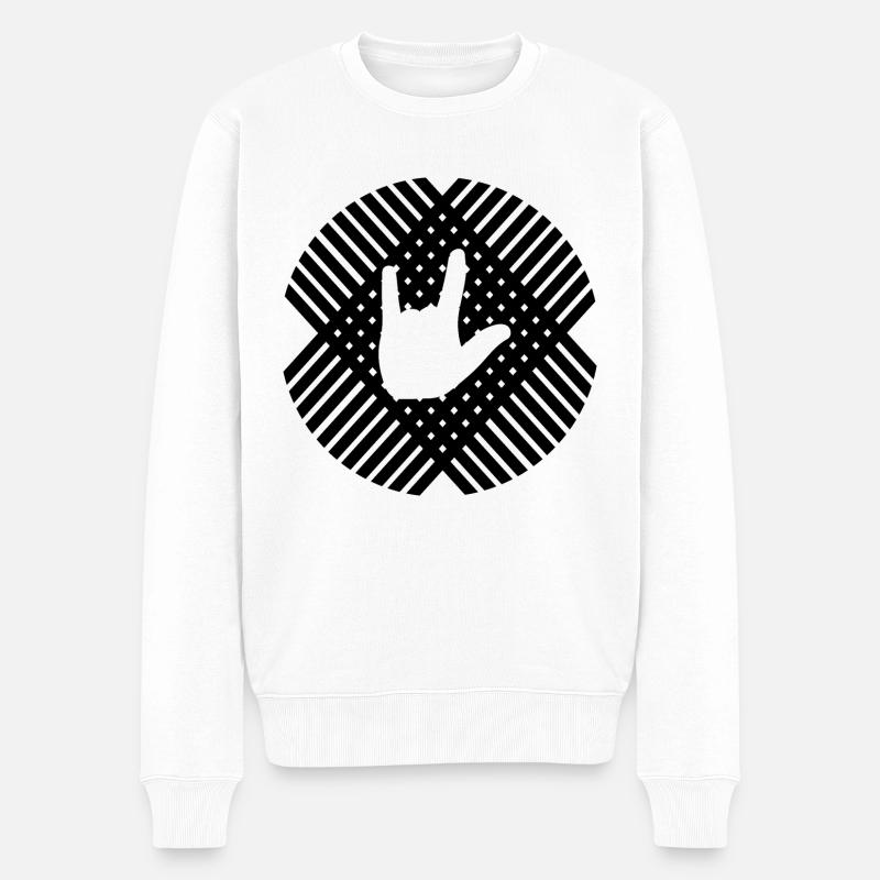 Rock Musik Rock and Roll - Männer Premium Bio Pullover - Weiß