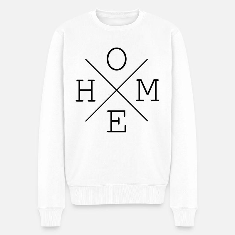 home home sweet home maison idée cadeau - Pull Premium bio Homme - blanc