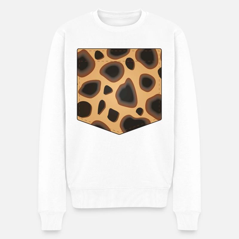 Poche Geopard - Pull Premium bio Homme - blanc