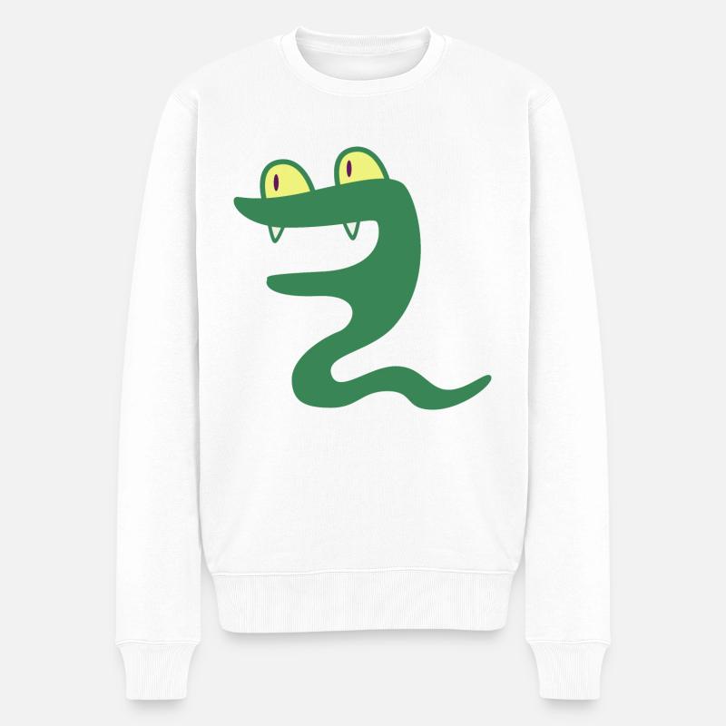 Wildtiere - Männer Premium Bio Pullover - Weiß