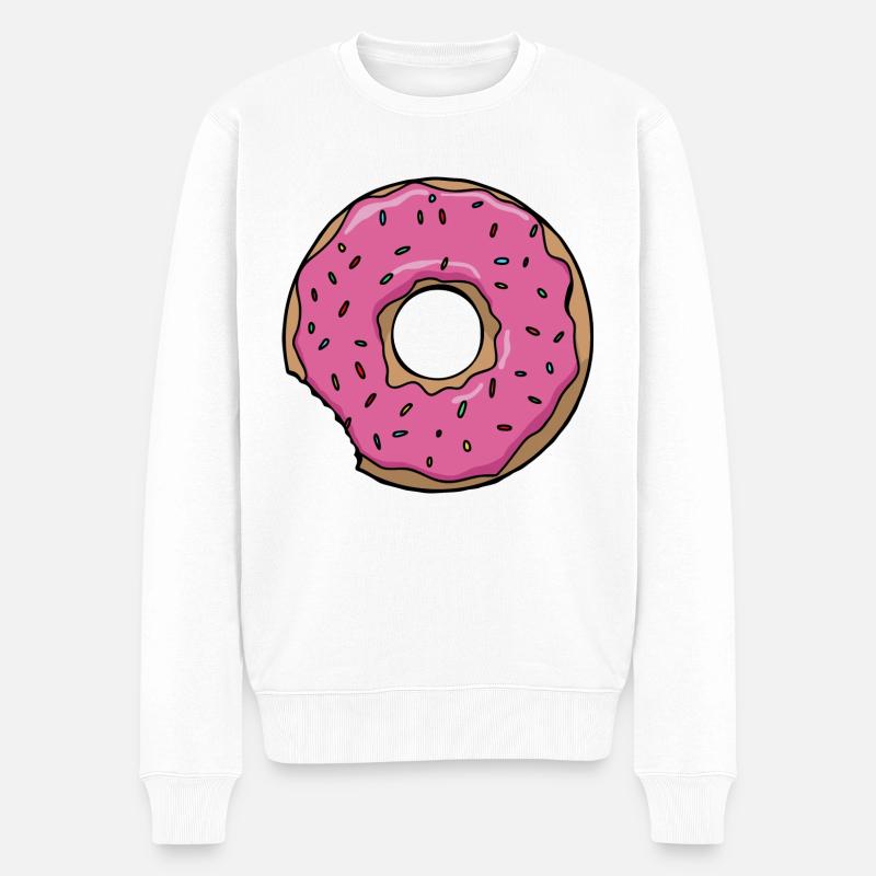 Juicy Donut: Doux et tentant - Pull Premium bio Homme - blanc
