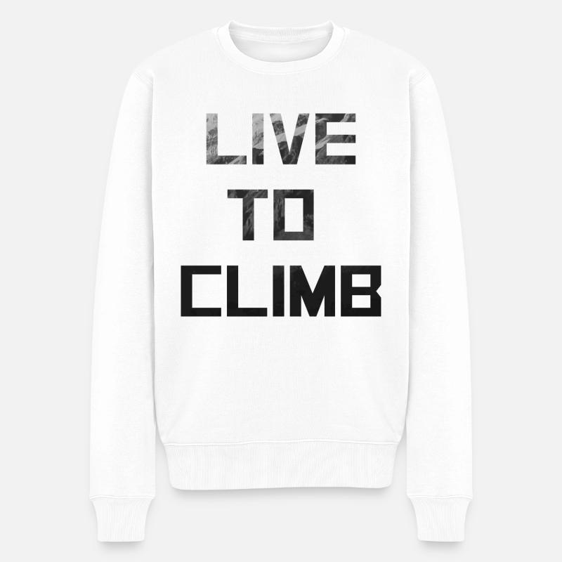 Rock Climbing - Männer Premium Bio Pullover - Weiß