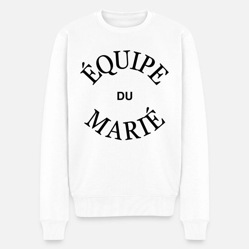 Design EVG : Equipe du marié - Pull Premium bio Homme - blanc