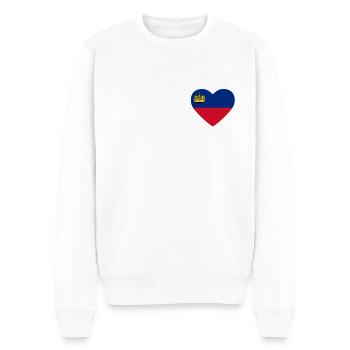 Cœur drapeau Liechtenstein - Pull Premium bio Homme - blanc - Devant - Thijin (182cm)