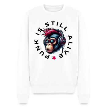 Punk is still alive 2 - Men's Premium Organic Jumper - white - Front - Thijin (182cm)