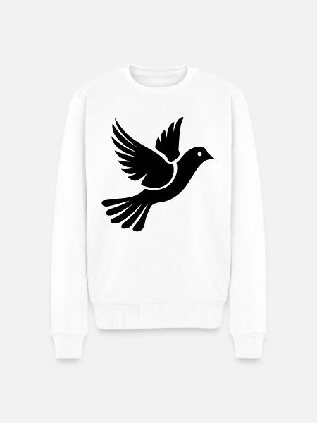 Dove - Men's Premium Organic Jumper - white