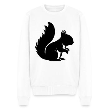 Écureuil - Pull Premium bio Homme - blanc - Devant - Thijin (182cm)