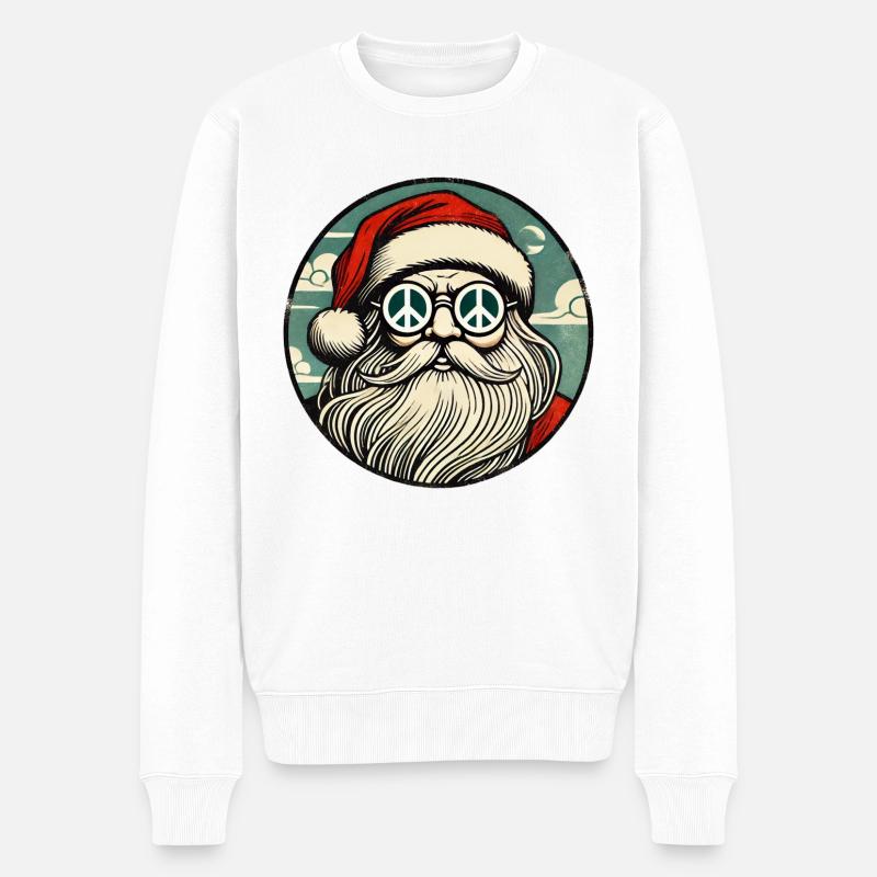 Père Noël hippie - Pull Premium bio Homme - blanc