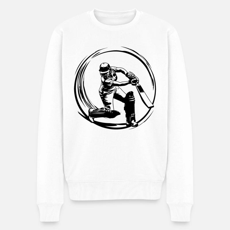 Silhouette de femme cricket - Pull Premium bio Homme - blanc