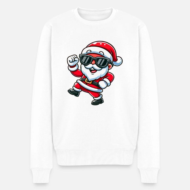 Weihnachtsmann - Männer Premium Bio Pullover - Weiß