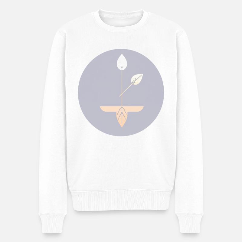 Plantes - Pull Premium bio Homme - blanc