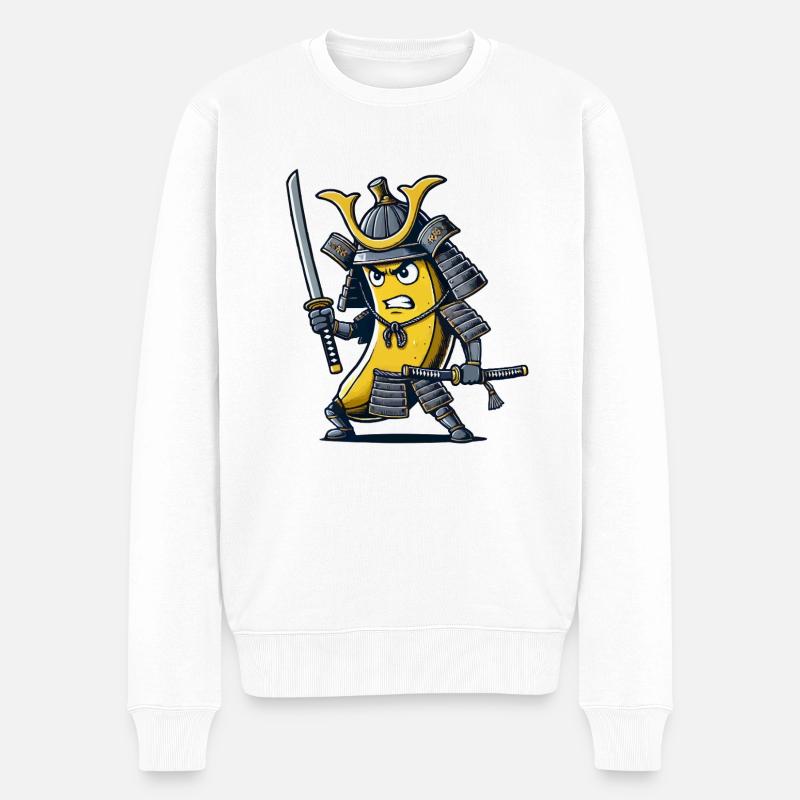 Samouraï de la banane - Pull Premium bio Homme - blanc