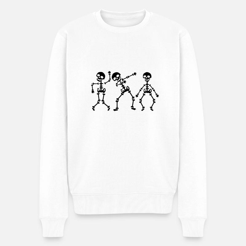 Lustige Skulls | Dabbing Skull | Radiologie - Männer Premium Bio Pullover - Weiß