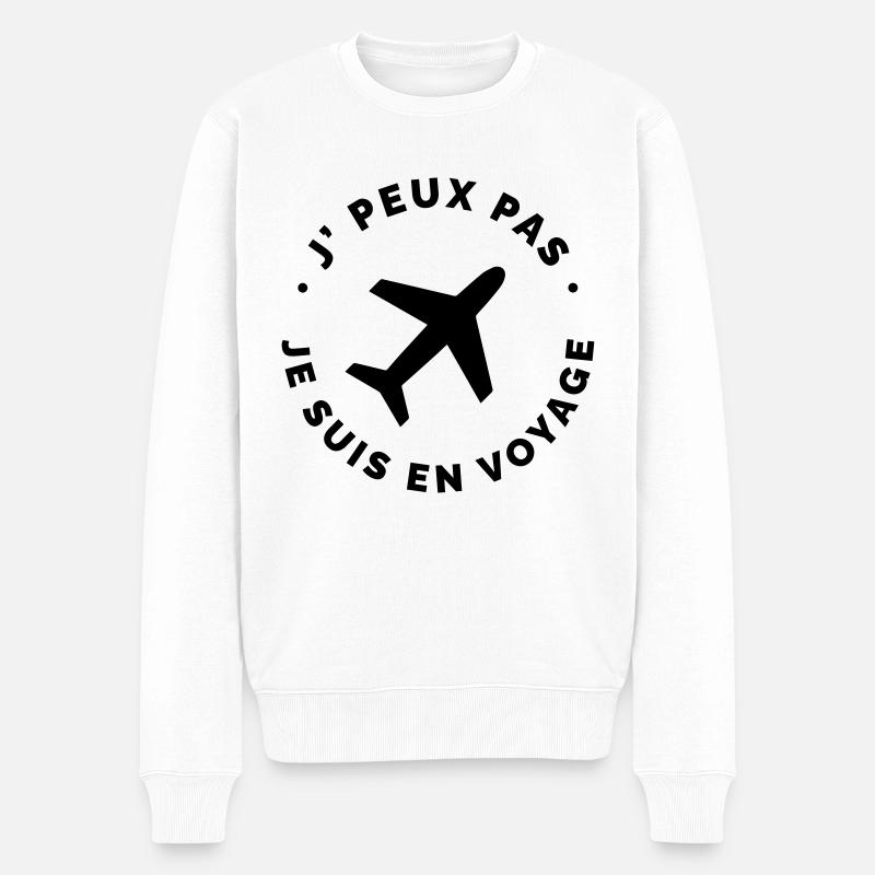 jpeuxpas jai voyage - Pull Premium bio Homme - blanc