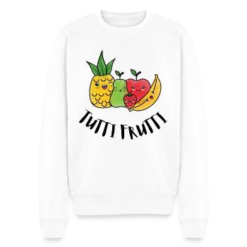 TUTTI FRUTTI - Men's Premium Organic Jumper - white - Front - Thijin (182cm)