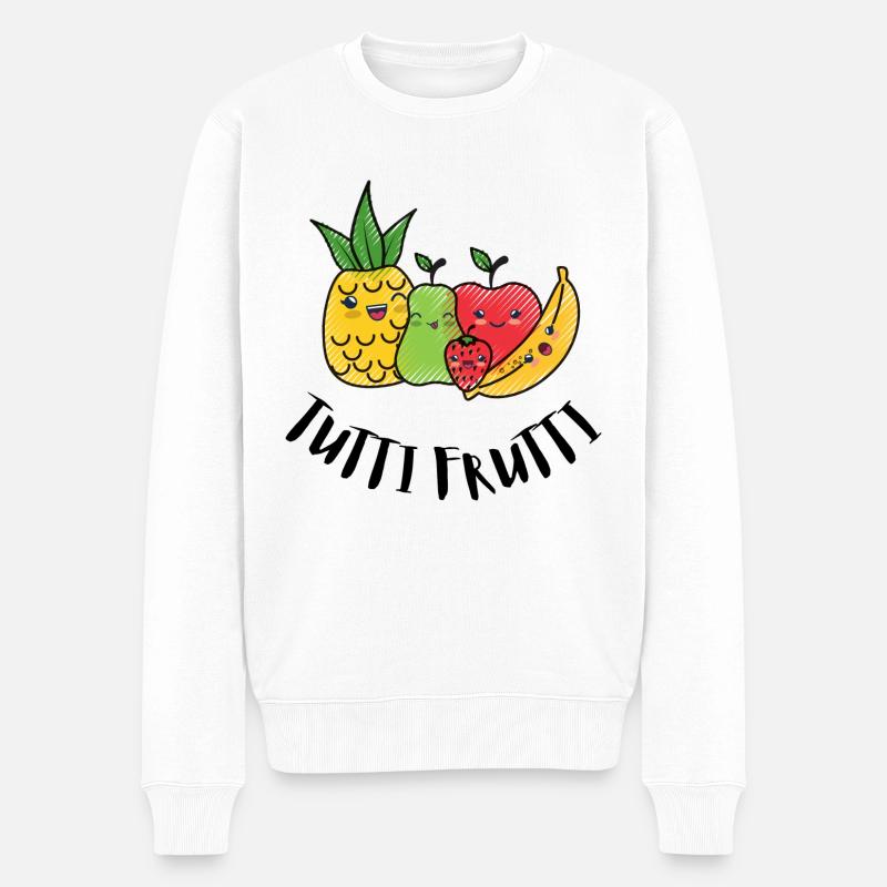 TUTTI FRUTTI - Männer Premium Bio Pullover - Weiß