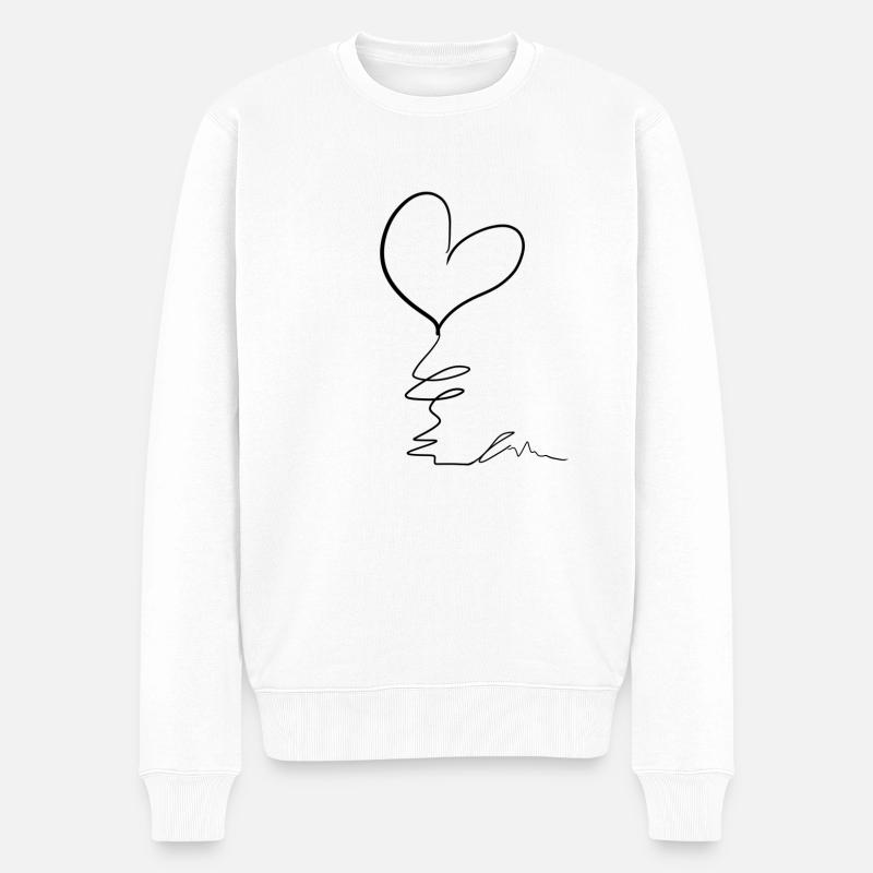 Symbole du cœur - Pull Premium bio Homme - blanc