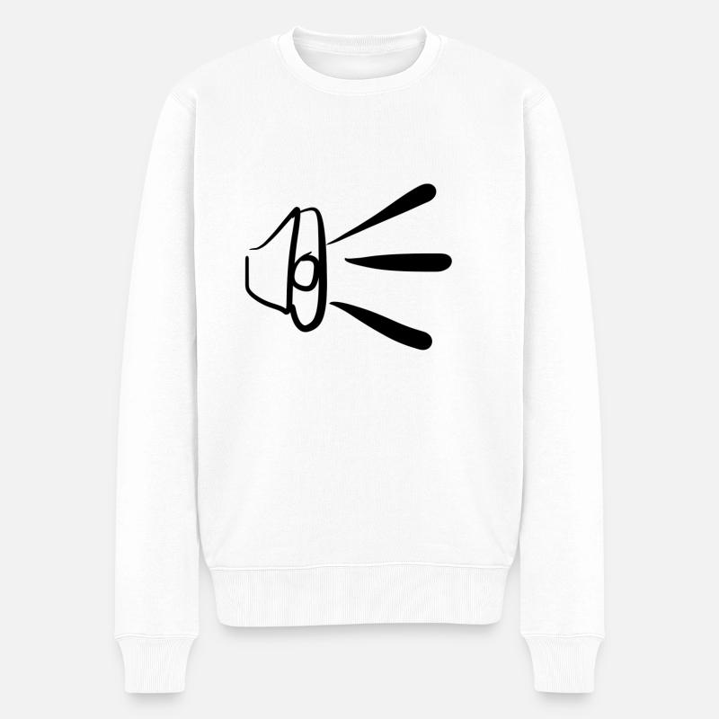Cri de volume - Pull Premium bio Homme - blanc