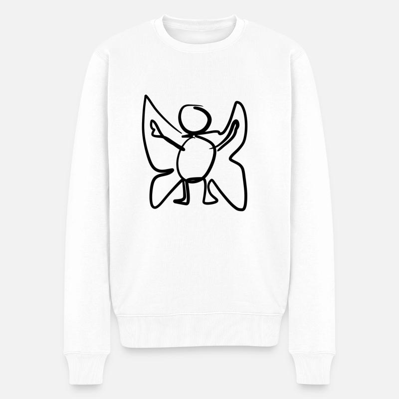 Ailes abstraites - Pull Premium bio Homme - blanc