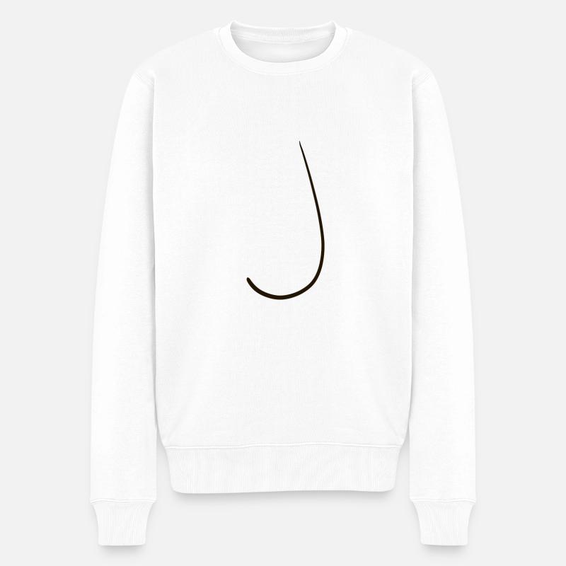 Buchstabe Wort - Männer Premium Bio Pullover - Weiß