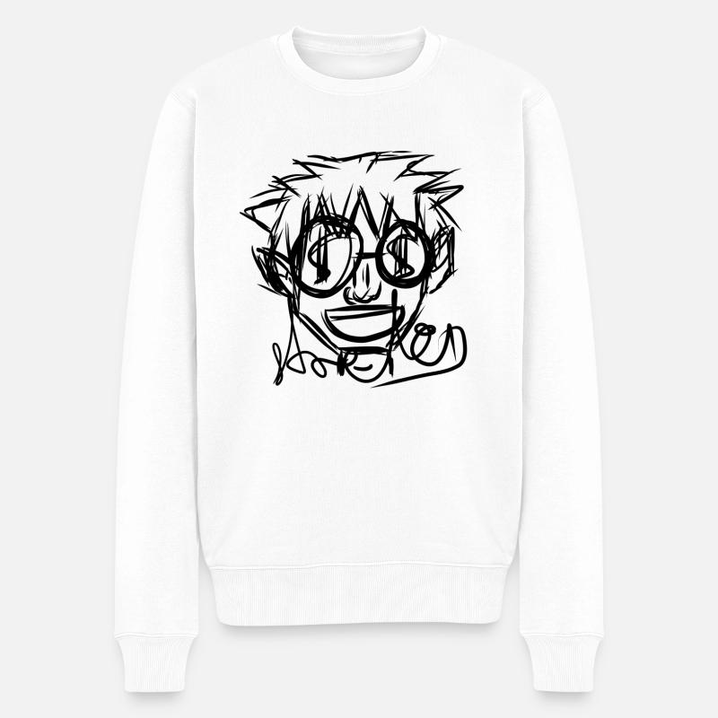nerd geek - Pull Premium bio Homme - blanc