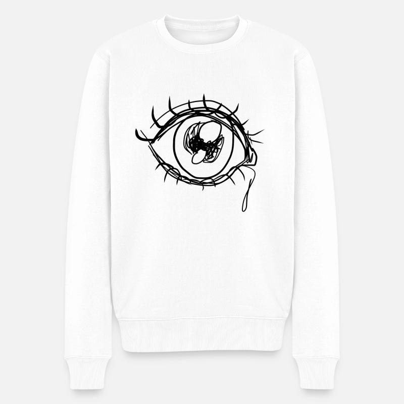 manga auge - Männer Premium Bio Pullover - Weiß