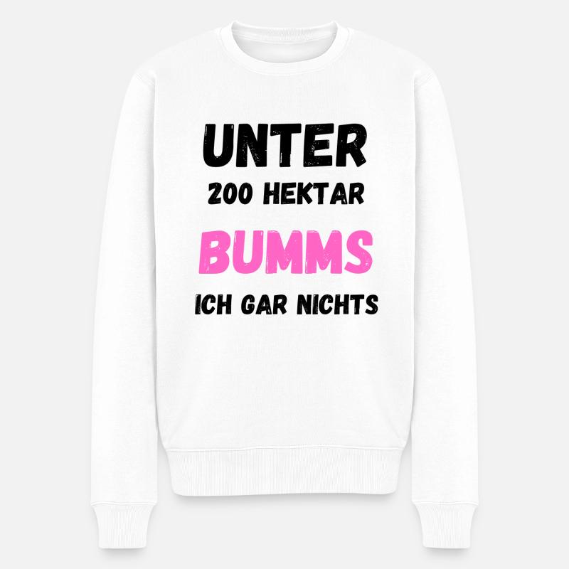 Unter 200 Hektar - Männer Premium Bio Pullover - Weiß