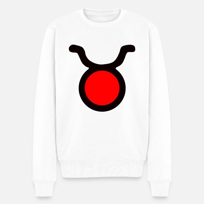 Astrologisches Symbol Taurus - Männer Premium Bio Pullover - Weiß