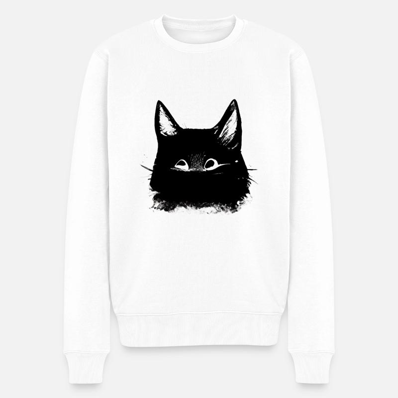 Tête de chat - Pull Premium bio Homme - blanc