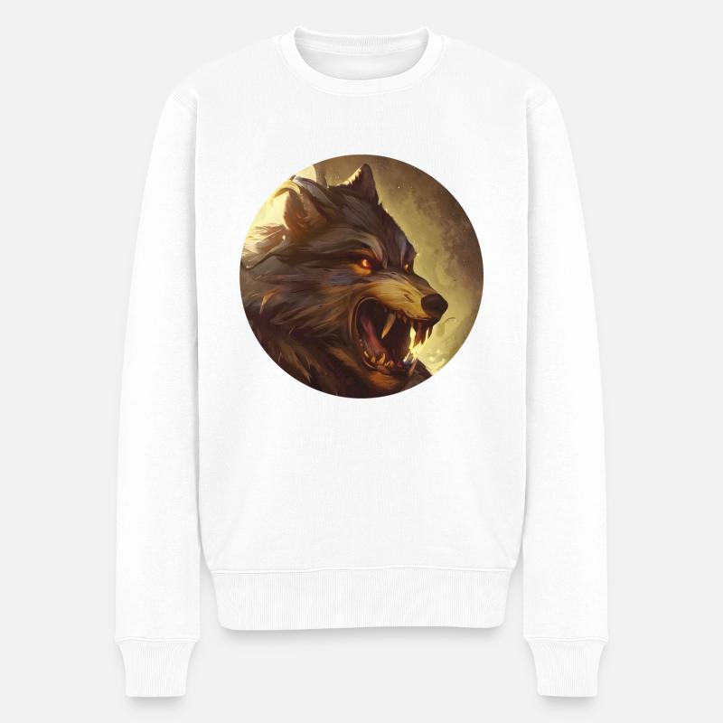 Loup-garou - Pull Premium bio Homme - blanc
