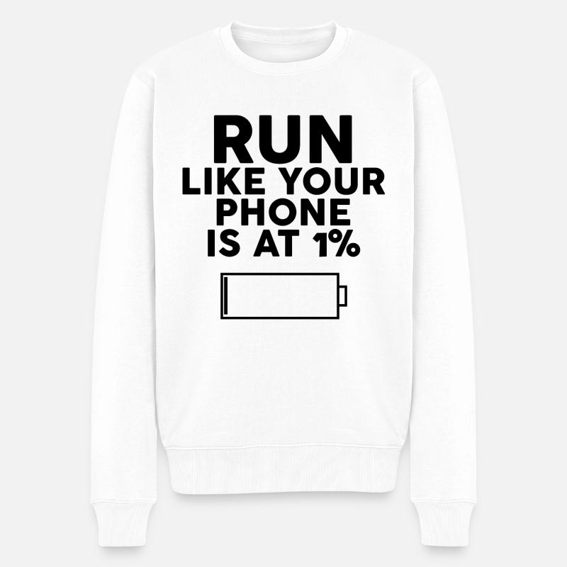 Lustiger Spruch Witzig Humor Geschenkidee - Männer Premium Bio Pullover - Weiß