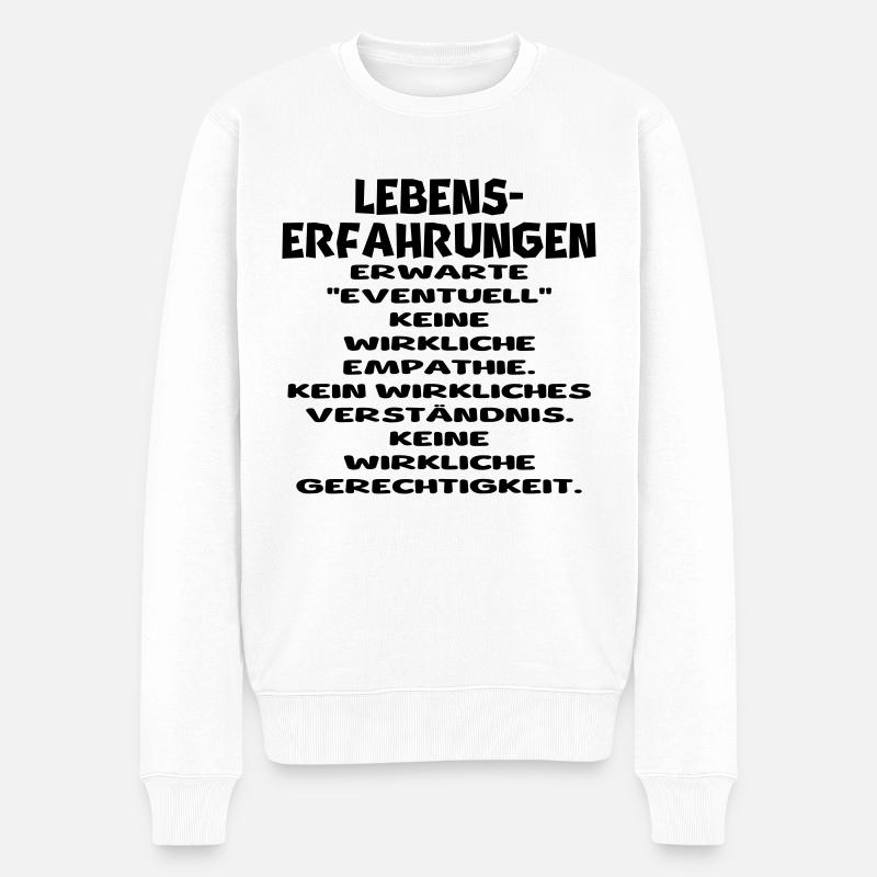 Lebenserfahrungen - Männer Premium Bio Pullover - Weiß