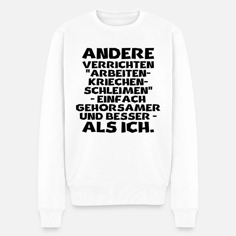 unvermögen simulieren II - Männer Premium Bio Pullover - Weiß