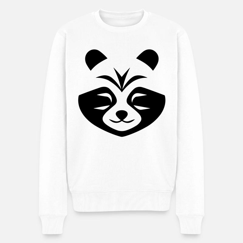 tete de panda - Pull Premium bio Homme - blanc