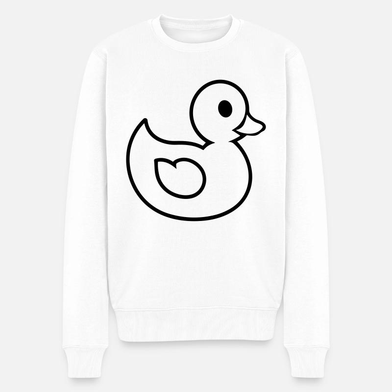 Ente - Männer Premium Bio Pullover - Weiß